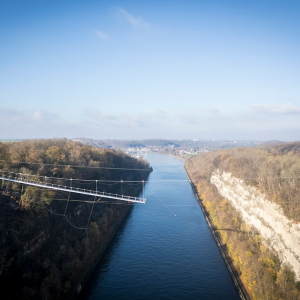La passerelle de Caster en construction. ©MICHEL TONNEAU La passerelle de Caster en construction. ©MICHEL TONNEAU