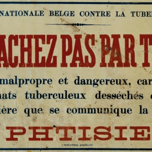 Panneau de propagande anti tuberculose