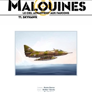 Malouines, Le ciel appartient aux Faucons (T1) - Skyhawk, N. Barron & W. Taborda – Editions Paquet.