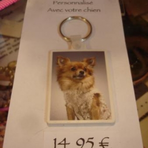 porte cle avec votre chien 14.95 euros