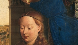 Jan van Eyck, Detail from The Virgin of Chancellor Rolin, c. 1430-34, Musée du Louvre. Foto: KIK-IRPA, Brussels. From http://closertovaneyck.kikirpa.be.