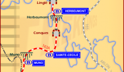 La ligne de chemin de fer L 163A. ( La carte de 2021 )