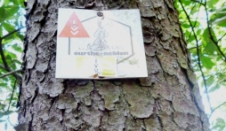 Balisage de l'ancien sentier Ourthe Néblon au niveau du point de vue de La Roche aux Faucons