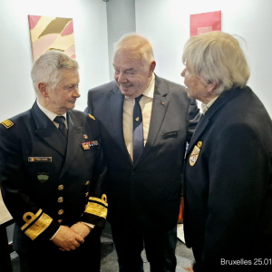 -Amiral Botman Tanguy et Maryse van Bussel er Philippe Fumière