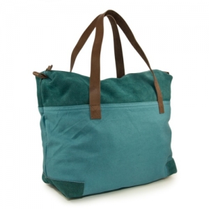 sac cabas en toile et cuir C-OUI