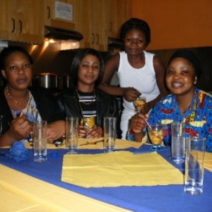 les pensionnaires congolaises qui nous ont accueilli pour le repas du soir