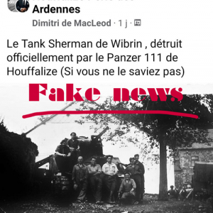 L'image avec le Sherman et le fake news, comme un poster.