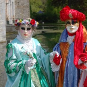 Costumés de Venise aux Jardins d'Annevoie