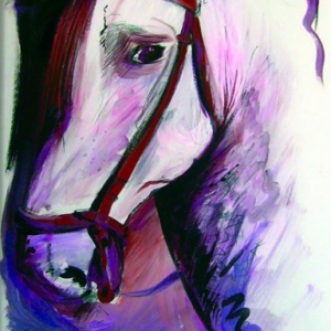 le cheval - acrylique