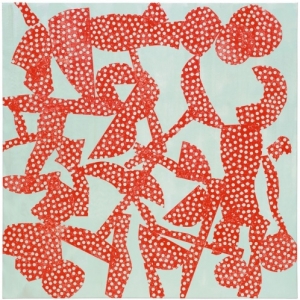 Fragments rouges, 18.02.02 – Fragments rouges, 2018, 190 x 190 cm, © Studio Yves Zurstrassen