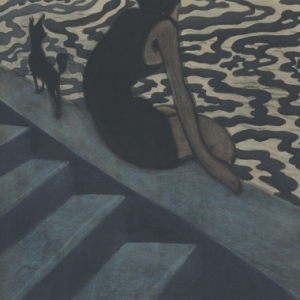Léon SPILLIAERT (1881-1946), Bathing Woman, 1910, Chinese ink, pencil, pastel on paper, 64,9 x50,4, 1910 © Brussels, MRBAB/KMSKB