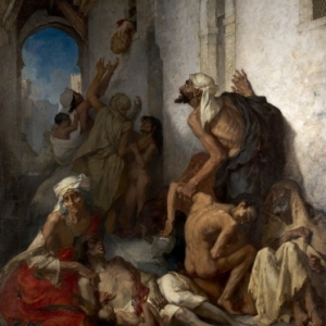 "La Famine en Algerie" (1868/309 x 234 cm/"Musee Public National Circa", a Contantine)