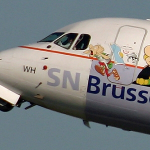 L avion decore de (c) "Brussels Airlines"/Albert Uderzo/Photo : Serge Van Heertum, 2005