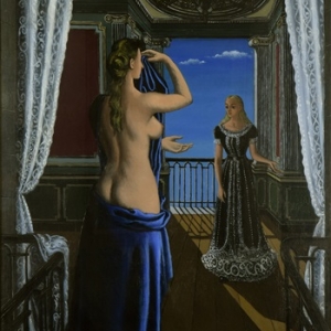"Le Balcon" (huile sur toile/120,6 x 90,2 cm) (c) Paul Delvaux/"Galerie Stern Pissaro"