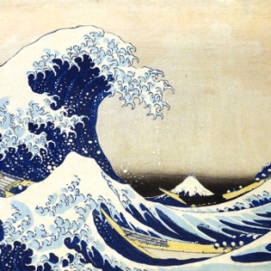 "Sous la Vague, au Large de Kanagawa" (K. Hokusai)