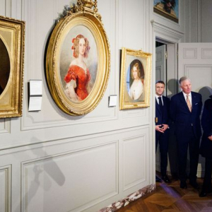 A Chantilly, Philippe, Mathilde, Emmanuel & Brigitte Macron © Benoît Dopagne/« Belga »