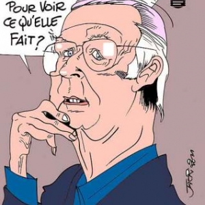 Caricature du Roi par Jacri pour notre magazine