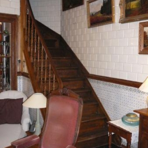 L'escalier en place dans les cuisines