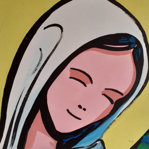 La Sainte Vierge Marie ,détail, creche de noel