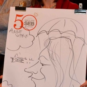 Caricature 50 years groupe SEB Belgium