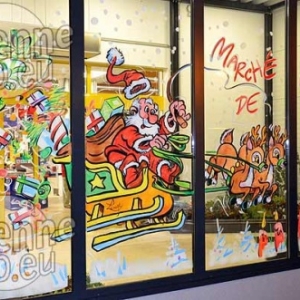 Peinture sur vitre pour NOEL