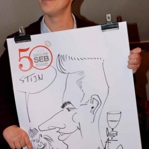 Caricature 50 years groupe SEB Belgium