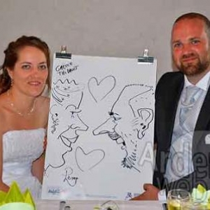 Caricature pour le mariage de Gaelle et Thibault