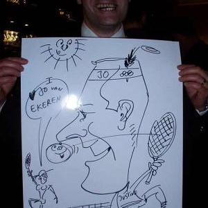 Nivelles : Golf Chateau de la Tournette: soiree des experts CED. Animation caricature