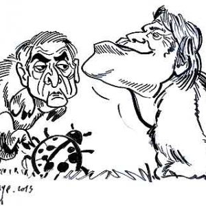 Tapie et Strauss-Kahn : caricature de Jean-Marie Lesage