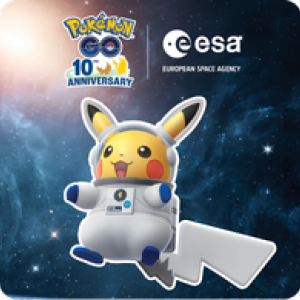 Jusqu’au 30 avril 2027, Pikachu peut-être rencontré dans Pokémons GO aux abord de l’Euro Space Center et dans la Cosmic Valley avec un fond spécial !