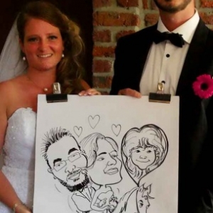 caricature minute pour mariage