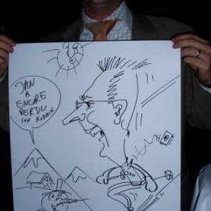 Nivelles : Golf Chateau de la Tournette: soiree des experts CED. Animation caricature