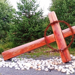 Station 7  : Le Seigneur Jésus tombe sous la croix pour la deuxième fois - Jaroslav Drotár (SK) 2012 ( photo : F. Detry )