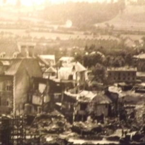 La Chemin Rue apres les bombardements de 1944