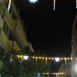 Decorations lumineuses de Nicosie grecque