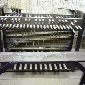 Le clavier du carillon de la cathédrale de Malmedy ( photo F. Detry )