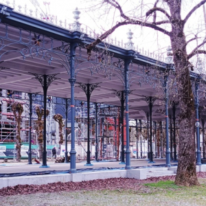 La galerie Léopold II en cours de rénovation  ( photo : F. Detry )