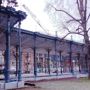 La galerie Léopold II en cours de rénovation  ( photo : F. Detry )