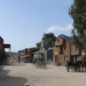 AW 020020 Tabernas : le paysage desertique de la region a permis la realisation de nombreux films westerns tels "Le bon, la brute et le truand", "Lawrence d Arabie", "Indiana Jones", ainsi que des publicites.