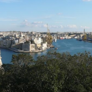 Vue en direction des Trois Cites : Senglea, Vittoriosa, Cospicua