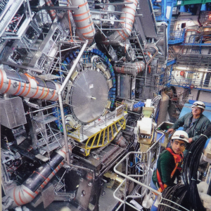 Le CERN ( frontière franco - suisse / photo : F. Detry )