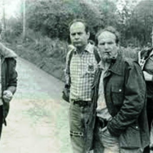 Huub BROERS ( à l'extrême droite !!! ) avec Bert Erikson, leader du VMO, et d'autres chefs flamingants lors des promenades dans les Fourons ( 1980)s 
