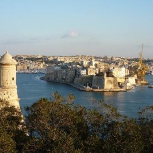 Vue en direction des Trois Cites : Senglea, Vittoriosa, Cospicua