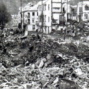 Malmedy apres les bombardements ( Photo : Freddy Freches )