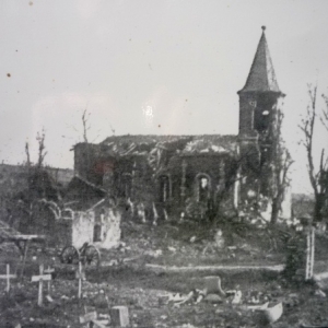 Eglise de Bezonvaux apres 1914 
