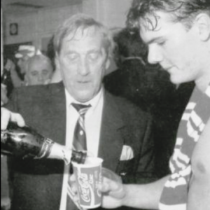 Lucien Levaux avec l'ex-joueur du Standard, Michael Goossens.  S.P