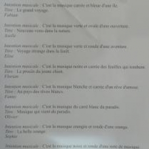 Reflexions litteraires d'eleves sur une composition d'Henri Pousseur 