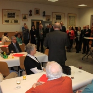 Reception " Royale Malmedienne " : intervention de Marc Distree, President du choeur d'hommes ( photo de Michael ALMER )