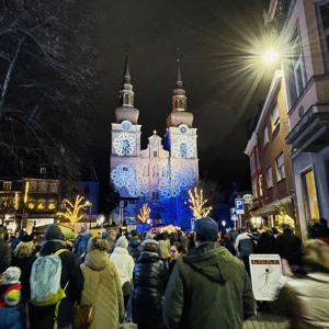 La période de Noël et ses décorations, comme ici à Eupen, ont attiré les visiteurs dans les Cantons de l'Est. ©ostbelgien.eu