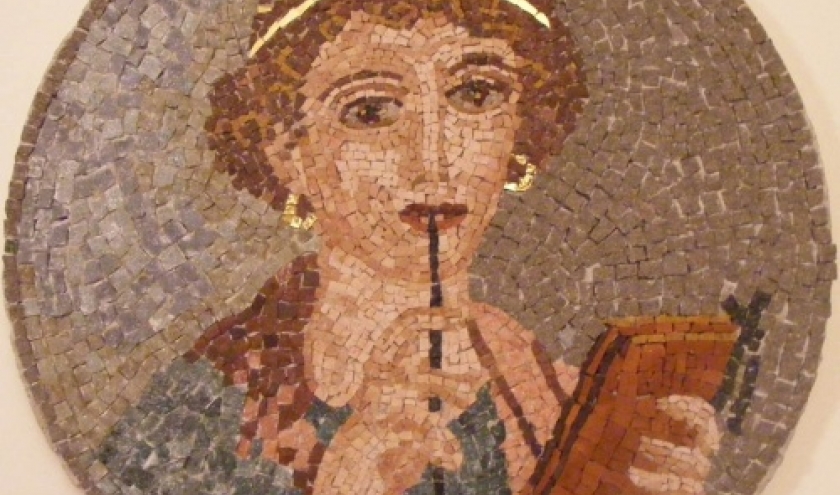 Sappho (mosaique, Pompei).